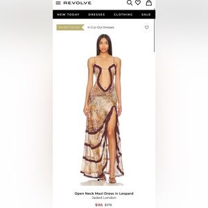 Jaded London x Revolve Open Neck Maxi Dress in Leopard
